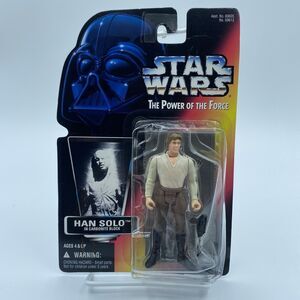 Kenner Star Wars Power Of The Force Red Card Han Solo In Carbonite Block Action